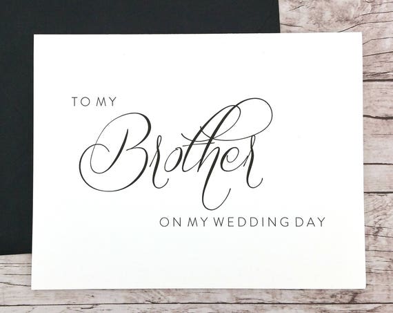 To My Brother On My Wedding Day Card (FPS0058)