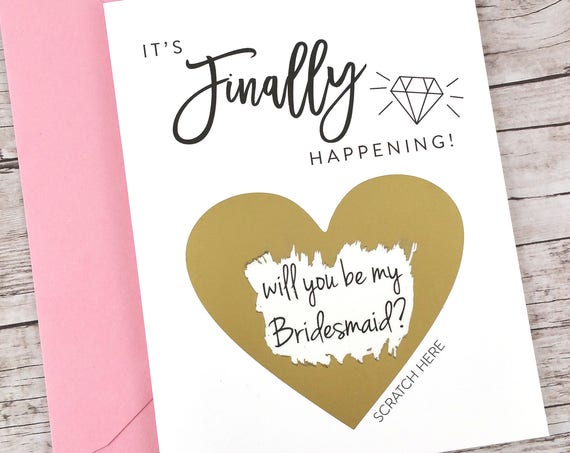 Bridesmaid Scratch Off Card (FPS00S15)