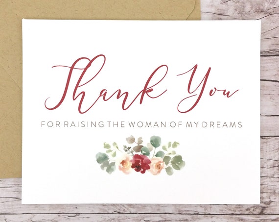 Thank You For Raising the Woman of My Dreams Card (FPS0066)