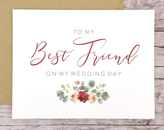 To My Best Friend On My Wedding Day Card (FPS0066)