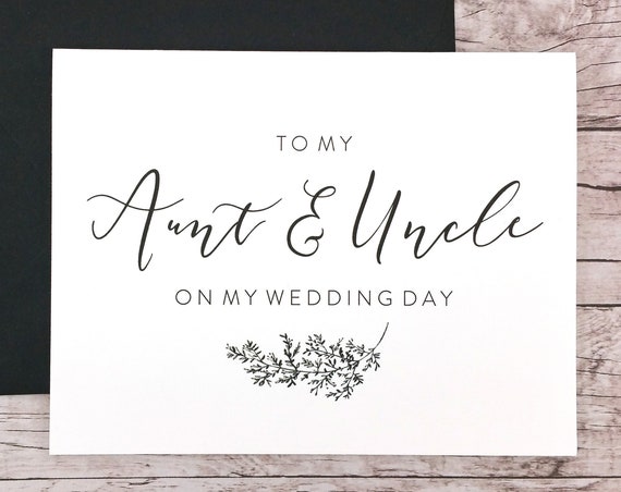 To My Aunt & Uncle On My Wedding Day Card (FPS0062)