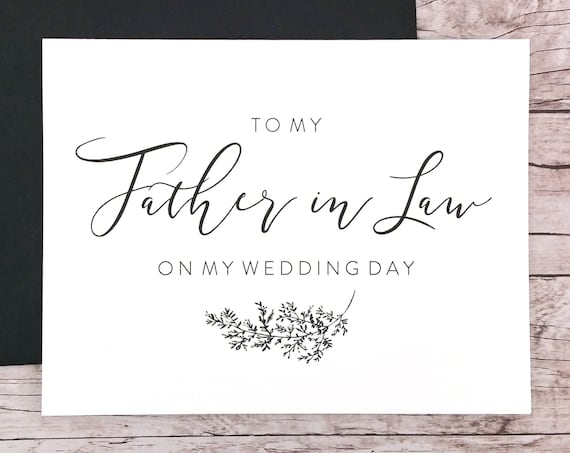 To My Father in Law On My Wedding Day Card (FPS0062)