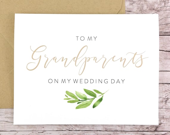 To My Grandparents On My Wedding Day Card (FPS0060)