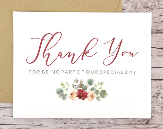 Thank You for Being Part of our Special Day Card (FPS0066)