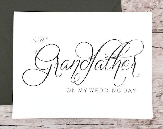 To My Grandfather On My Wedding Day Card (FPS0058)