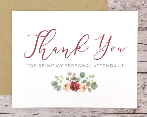Thank You For Being My Personal Attendant Card (FPS0066)