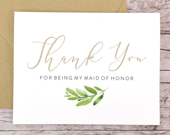 Thank You For Being My Maid of Honor Card (FPS0060)