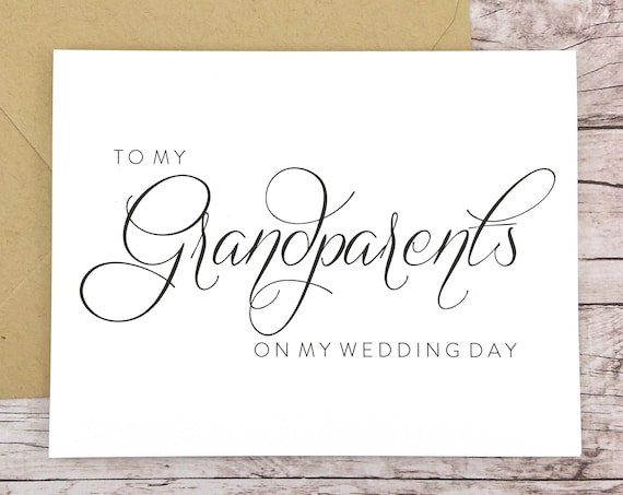 To My Grandparents On My Wedding Day Card (FPS0058)