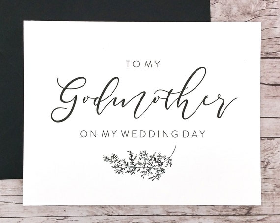 To My Godmother On My Wedding Day Card (FPS0062)