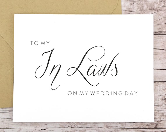 To My In Laws On My Wedding Day Card (FPS0058)