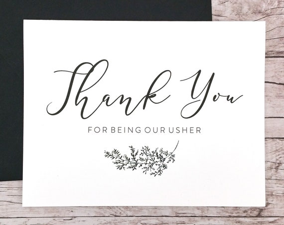 Thank You For Being Our Usher Card (FPS0062)