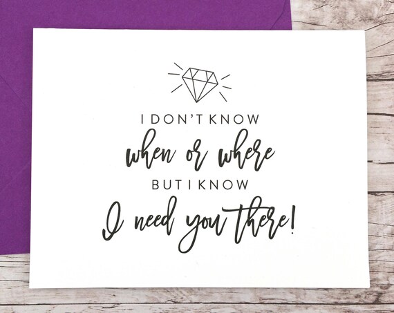 I Don't Know When or Where but I Know I Need You There Card (FPS0057)