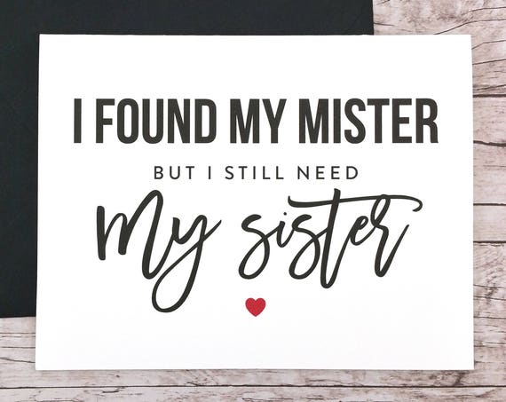 I Found My Mister But I Still Need My Sister Card (FPS0045)