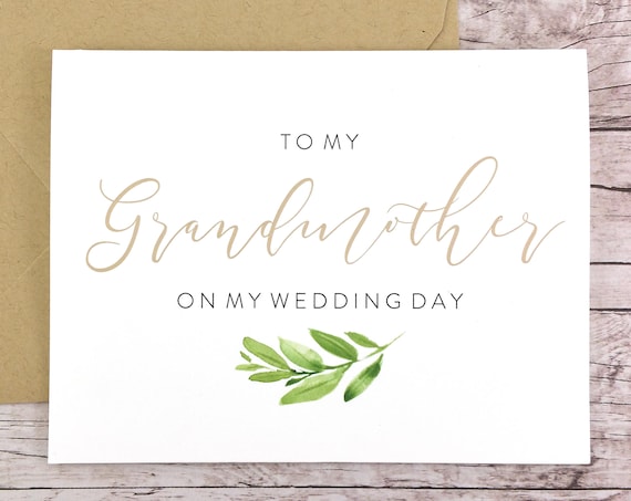 To My Grandmother On My Wedding Day Card (FPS0060)
