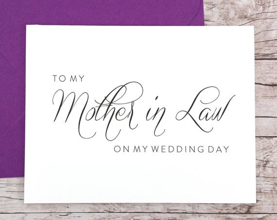 To My Mother in Law On My Wedding Day Card (FPS0058)