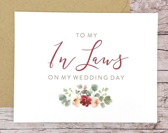 To My In Laws On My Wedding Day Card (FPS0066)