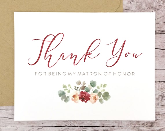 Thank You For Being My Matron of Honor Card (FPS0066)