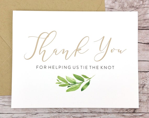 Thank You For Helping Us Tie the Knot Card (FPS0060)