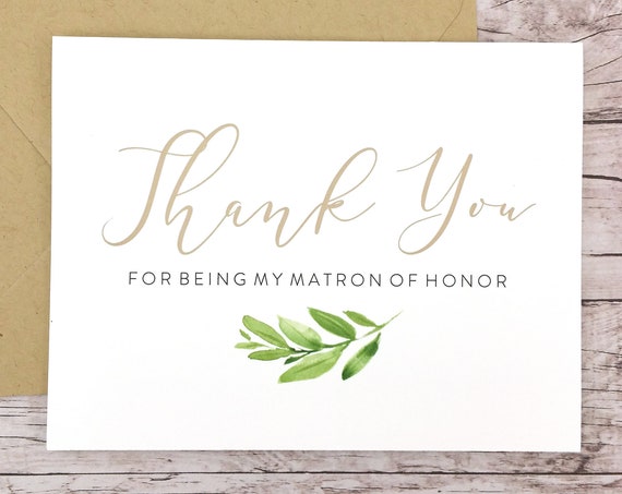 Thank You For Being My Matron of Honor Card (FPS0060)