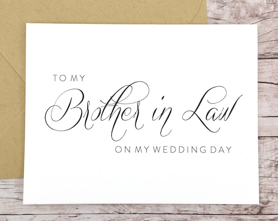 To My Brother in Law On My Wedding Day Card (FPS0058)
