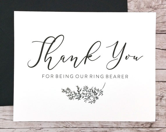 Thank You For Being Our Ring Bearer Card (FPS0062)