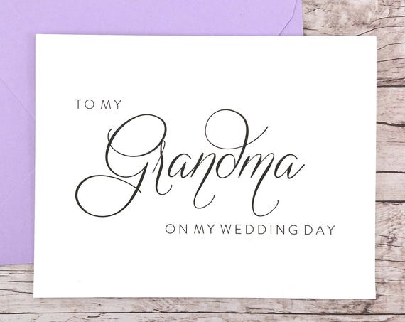 To My Grandma On My Wedding Day Card (FPS0058)