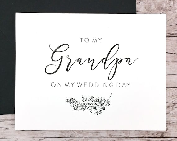 To My Grandpa On My Wedding Day Card (FPS0062)
