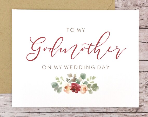 To My Godmother On My Wedding Day Card (FPS0066)