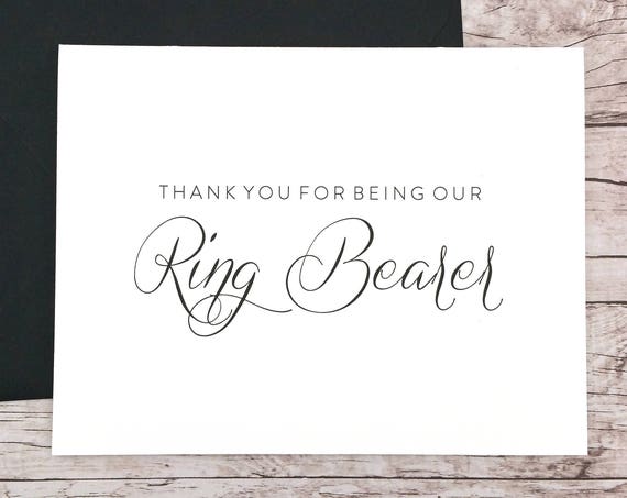 Thank You For Being Our Ring Bearer Card (FPS0058)