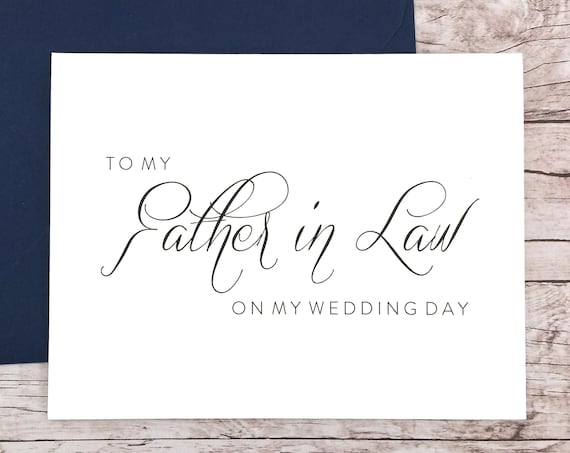 To My Father in Law On My Wedding Day Card (FPS0058)