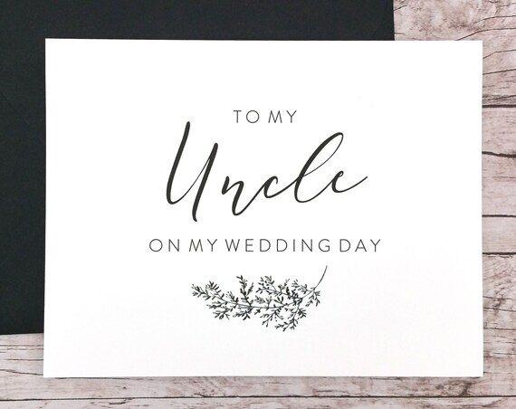 To My Uncle On My Wedding Day Card (FPS0062)