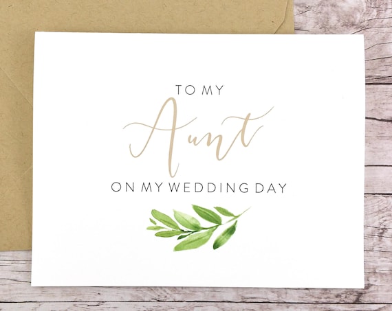 To My Aunt On My Wedding Day Card (FPS0060)