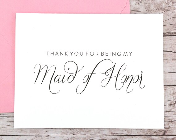 Thank You For Being My Maid of Honor Card (FPS0058)