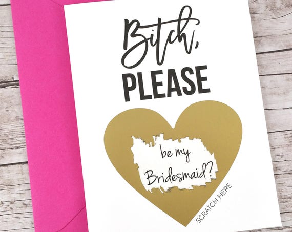 Bridesmaid Scratch Off Card (FPS00S17)