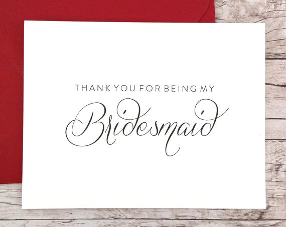 Thank You For Being My Bridesmaid Card (FPS0058)
