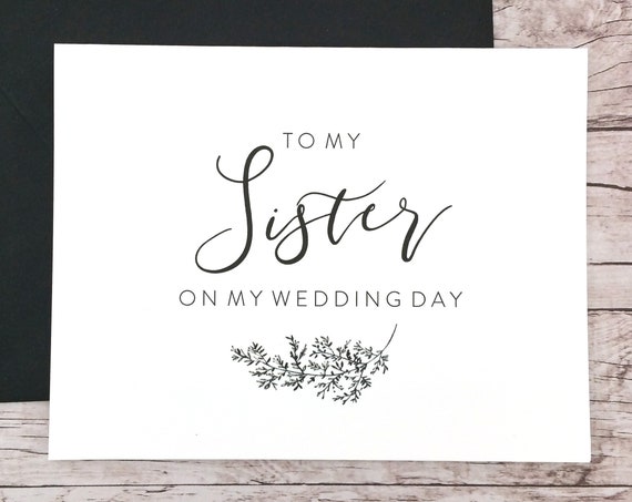 To My Sister On My Wedding Day Card (FPS0062)