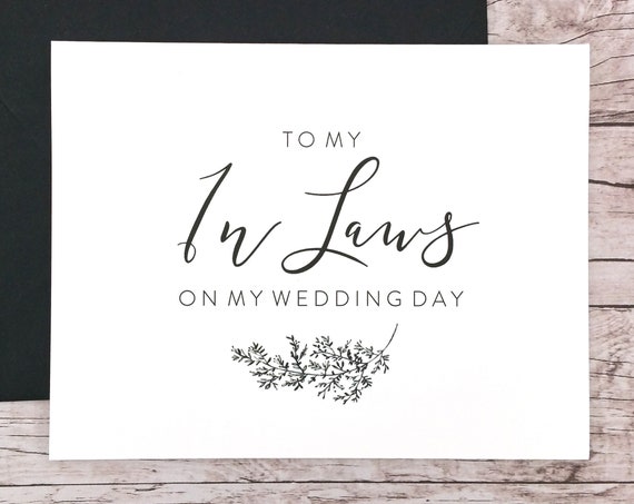 To My In Laws On My Wedding Day Card (FPS0062)