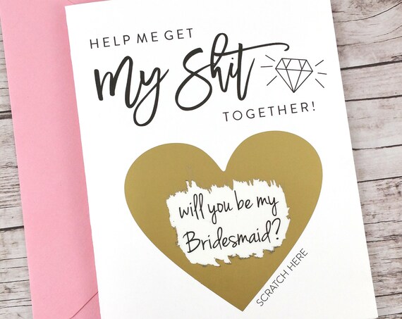Bridesmaid Scratch Off Card (FPS00S18)
