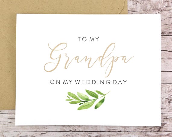 To My Grandpa On My Wedding Day Card (FPS0060)