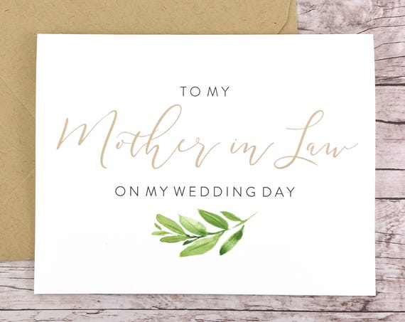 To My Mother-in-Law On My Wedding Day Card (FPS0060)