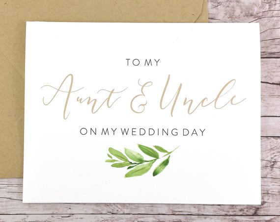 To My Aunt & Uncle On My Wedding Day Card (FPS0060)