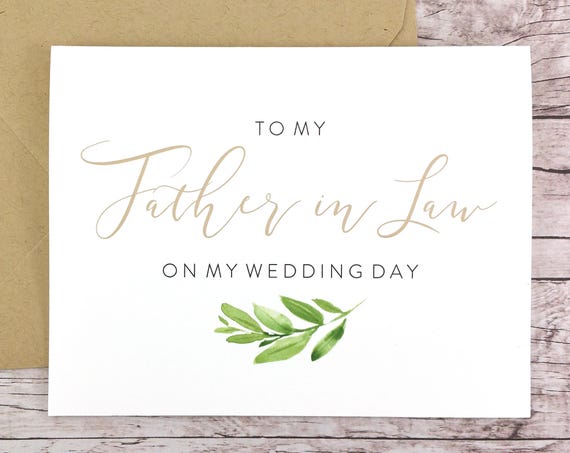 To My Father-in-Law On My Wedding Day Card (FPS0060)