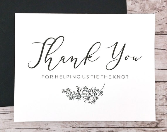 Thank You For Helping Us Tie the Knot Card (FPS0062)