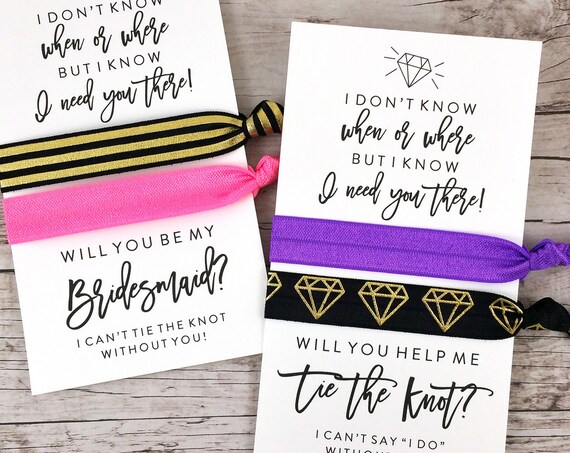 Bridesmaid Proposal Hair Ties, I Don't Know When or Where - (FPS0HT1)