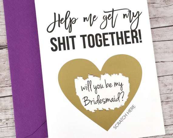 Bridesmaid Scratch Off Card (FPS00S12)