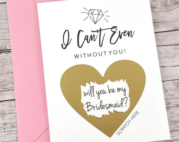 Bridesmaid Scratch Off Card (FPS00S24)