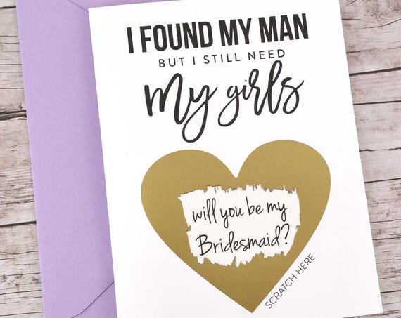 Bridesmaid Scratch Off Card (FPS00S20)