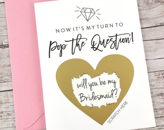 Bridesmaid Scratch Off Card (FPS00S14)