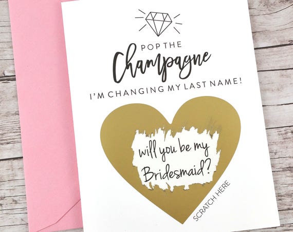 Bridesmaid Scratch Off Card (FPS00S16)