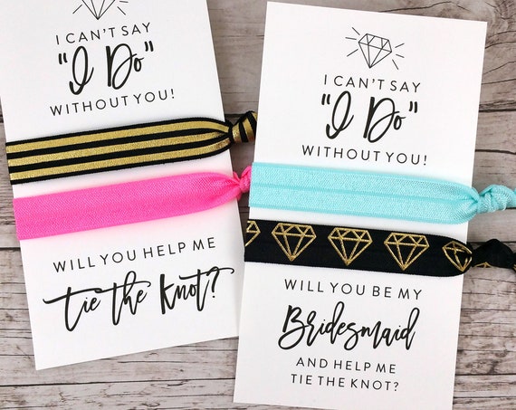 Bridesmaid Proposal Hair Ties, I Can't Say I Do Without You (FPS0HT5)